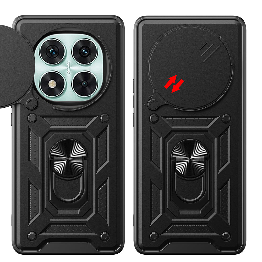 Xiaomi Poco X7 Kılıf Magnetik Standlı Kamera Korumalı Zore Sürgülü Vega Kapak