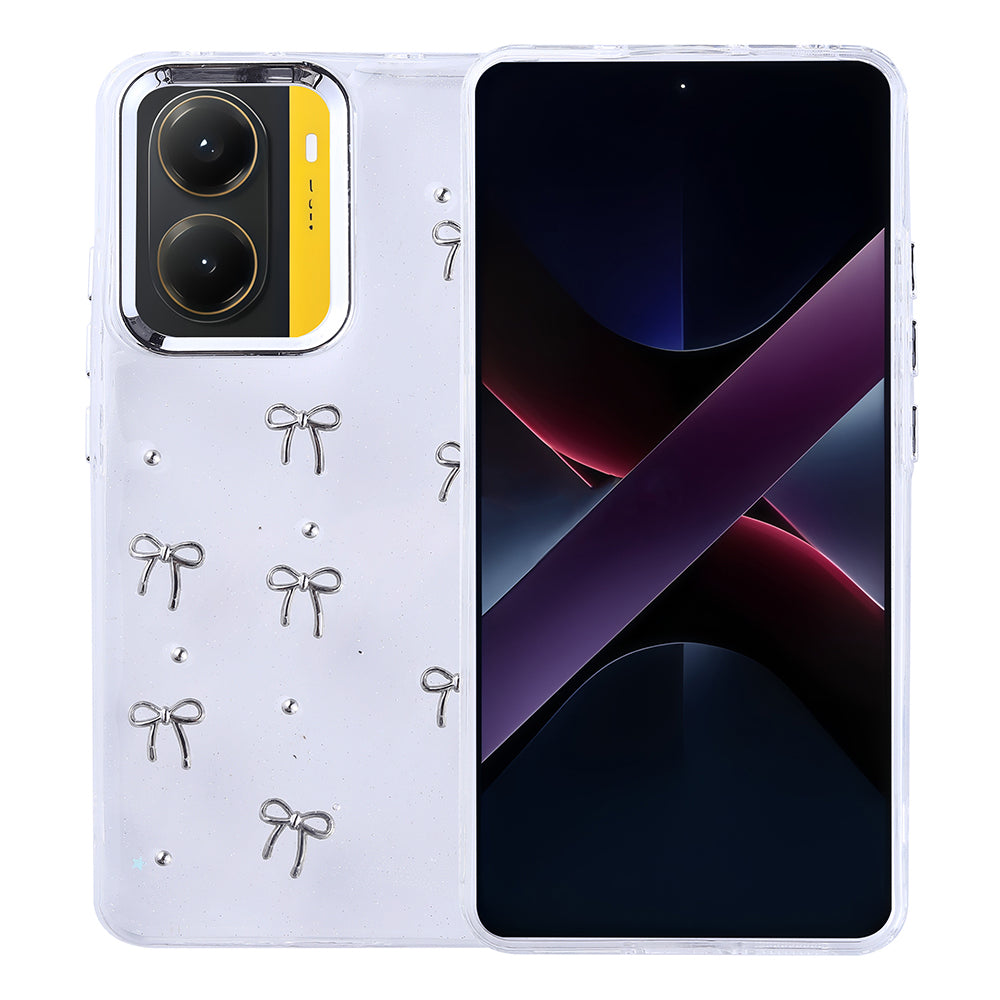 Xiaomi Poco X7 Pro Kılıf Airbag Tasarımlı Simli Şeffaf Zore Kutup Kapak