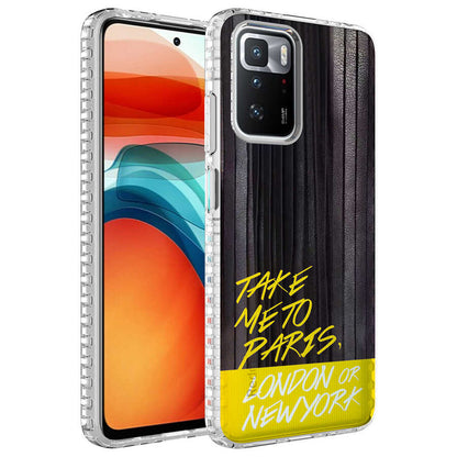 Xiaomi Redmi 10 Kılıf Airbag Kenarlı Renkli Desenli Silikon Zore Elegans Kapak