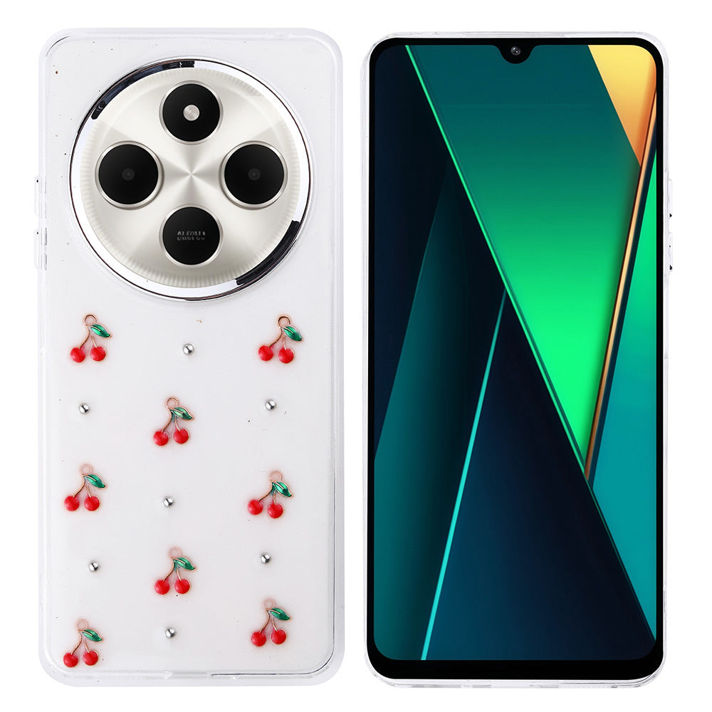 Xiaomi Redmi 14C 4G Kılıf Airbag Tasarımlı Simli Şeffaf Zore Kutup Kapak