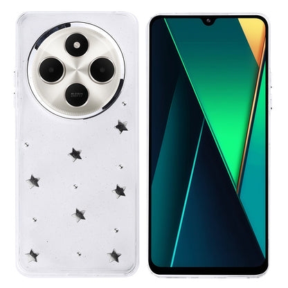 Xiaomi Redmi 14C 4G Kılıf Airbag Tasarımlı Simli Şeffaf Zore Kutup Kapak