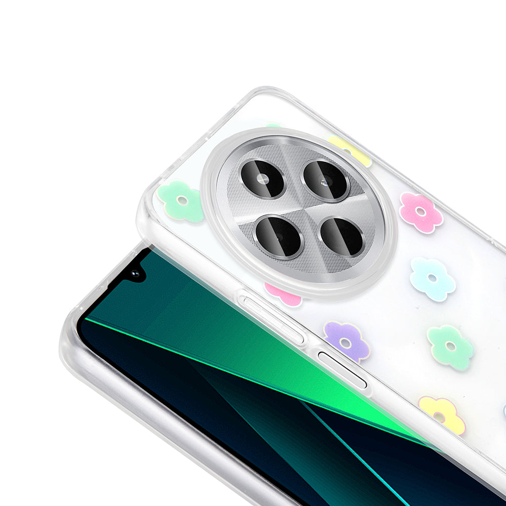 Xiaomi Redmi 14C 4G Kılıf Şeffaf Figürlü Zore Folk Sert Kapak