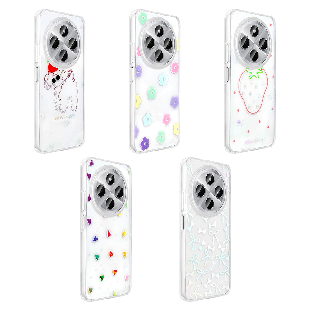 Xiaomi Redmi 14C 4G Kılıf Şeffaf Figürlü Zore Folk Sert Kapak