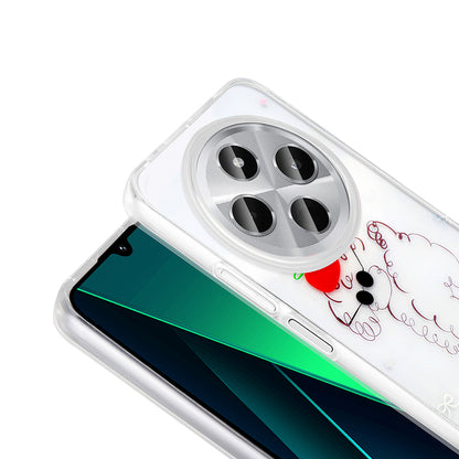 Xiaomi Redmi 14C 4G Kılıf Şeffaf Figürlü Zore Folk Sert Kapak