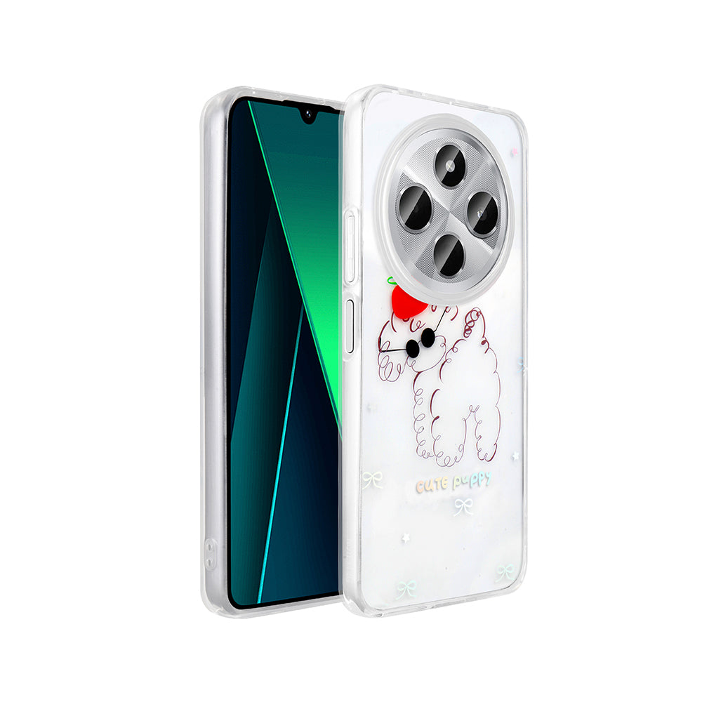 Xiaomi Redmi 14C 4G Kılıf Şeffaf Figürlü Zore Folk Sert Kapak