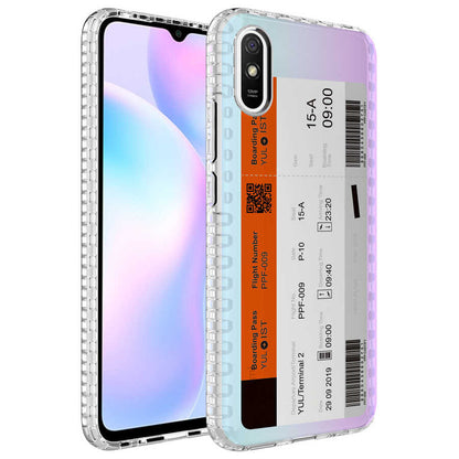 Xiaomi Redmi 9A Kılıf Airbag Kenarlı Renkli Desenli Silikon Zore Elegans Kapak