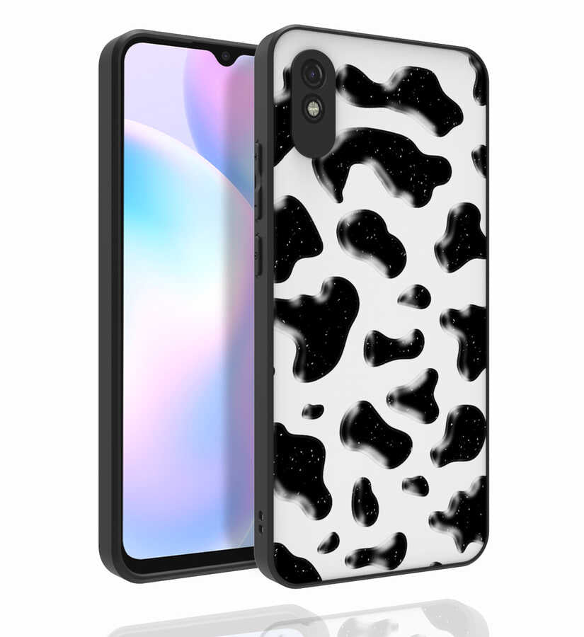 Xiaomi Redmi 9A Kılıf Desenli Kamera Korumalı Parlak Zore Nora Kapak
