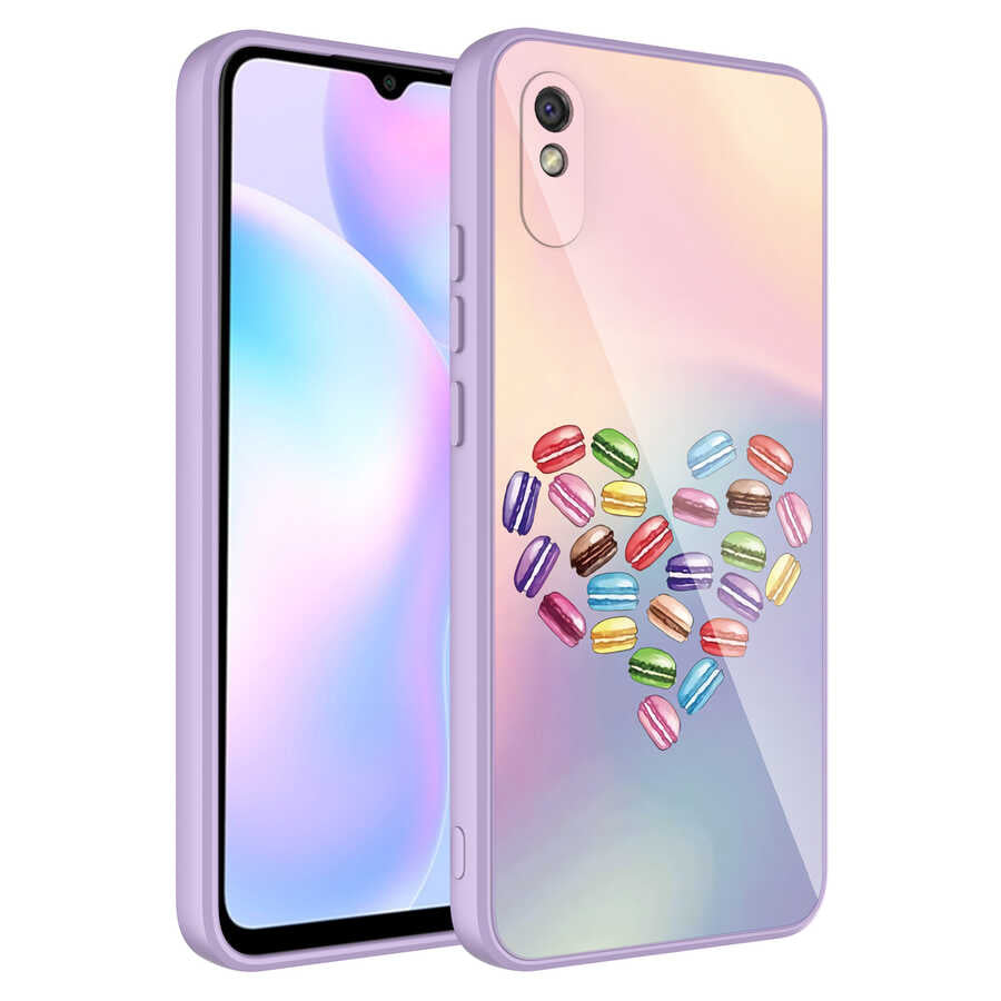 Xiaomi Redmi 9A Kılıf Kamera Korumalı Desenli Sert Silikon Zore Epoksi Kapak