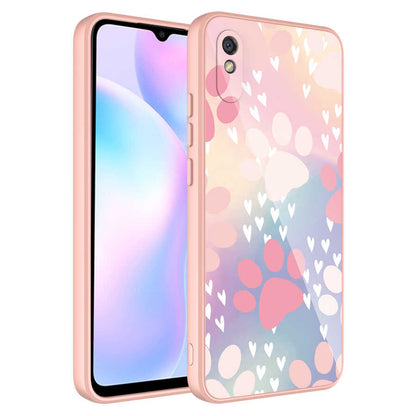 Xiaomi Redmi 9A Kılıf Kamera Korumalı Desenli Sert Silikon Zore Epoksi Kapak