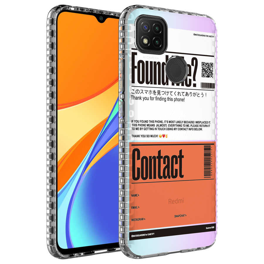 Xiaomi Redmi 9C Kılıf Airbag Kenarlı Renkli Desenli Silikon Zore Elegans Kapak