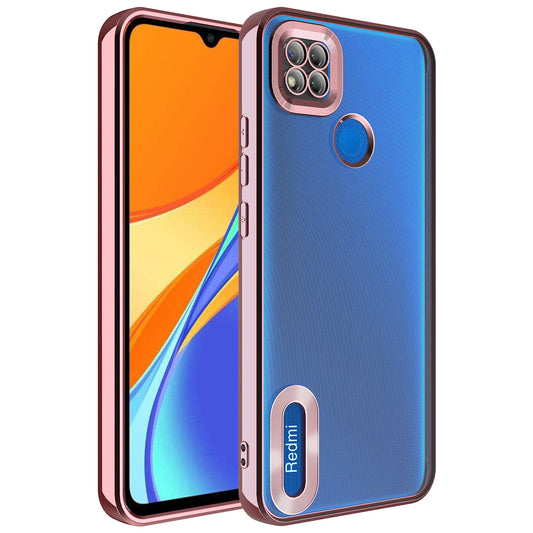 Xiaomi Redmi 9C Kılıf Kamera Korumalı Logo Gösteren Zore Omega Kapak