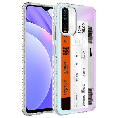 Xiaomi Redmi Note 10 Kılıf Airbag Kenarlı Renkli Desenli Silikon Zore Elegans Kapak