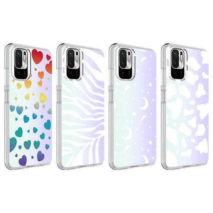 Xiaomi Redmi Note 10 Kılıf Zore M-Blue Desenli Kapak