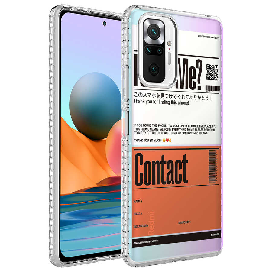 Xiaomi Redmi Note 10 Pro Kılıf Airbag Kenarlı Renkli Desenli Silikon Zore Elegans Kapak