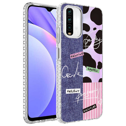 Xiaomi Redmi Note 10S Kılıf Airbag Kenarlı Renkli Desenli Silikon Zore Elegans Kapak