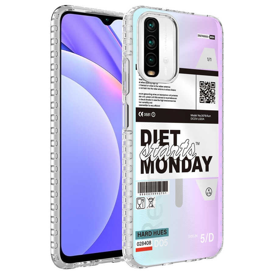 Xiaomi Redmi Note 10S Kılıf Airbag Kenarlı Renkli Desenli Silikon Zore Elegans Kapak