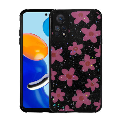 Xiaomi Redmi Note 11 Pro 5G Kılıf Simli Desenli Kamera Korumalı Parlak Zore Popy Kapak