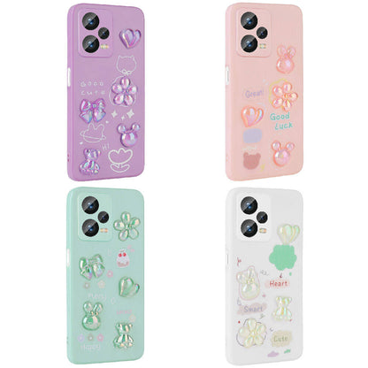 Xiaomi Redmi Note 12 Pro 5G Kılıf Kabartma Figürlü Parlak Zore Toys Silikon Kapak