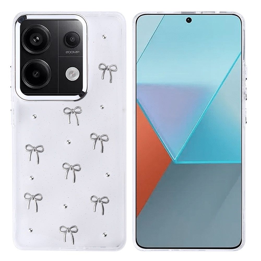 Xiaomi Redmi Note 13 Pro 4G Kılıf Airbag Tasarımlı Simli Şeffaf Zore Kutup Kapak