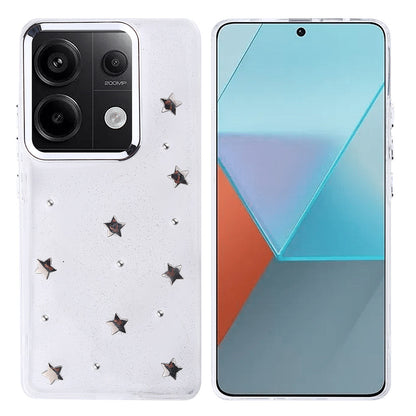 Xiaomi Redmi Note 13 Pro 4G Kılıf Airbag Tasarımlı Simli Şeffaf Zore Kutup Kapak