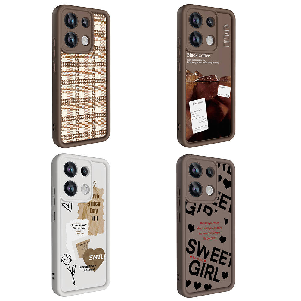 Xiaomi Redmi Note 13 Pro 4G Kılıf Kamera Korumalı Baskılı Arka Yüzey Zore Klas Kapak