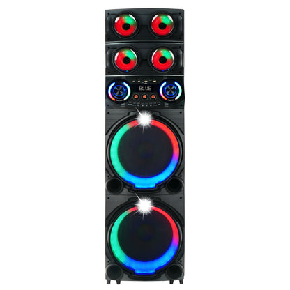 Zore GD-2126 Dijital LED Göstergeli FM Radyolu Mikrofonlu RGB TWS Çift 12 inç Stereo Bass Kablosuz Karaoke Hoparlör