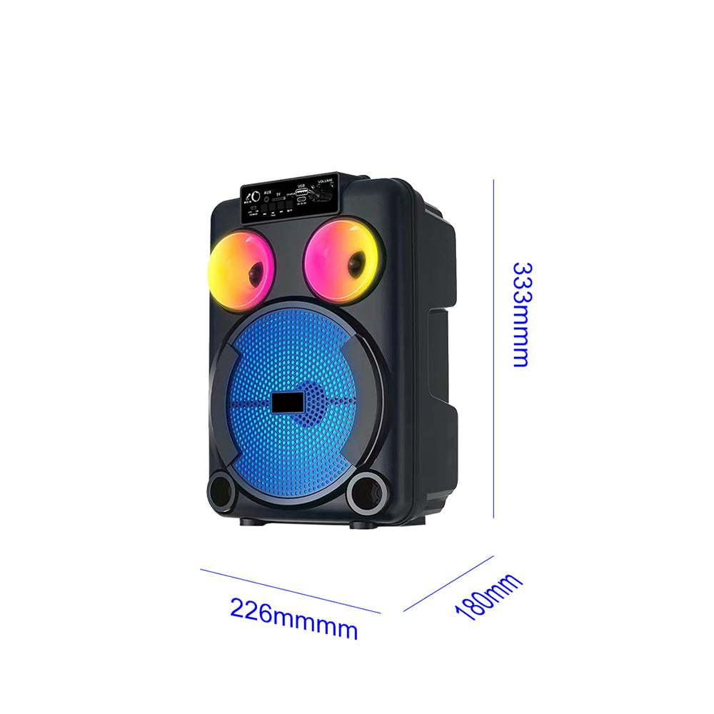 Zore GD-892 Mikrofonlu RGB TWS 8 inç Stereo Bass Kablosuz Karaoke Hoparlör