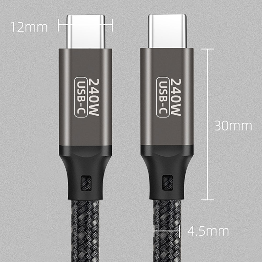 Zore QG02 Type-C to Type-C PD3.1 Data Kablosu 240W 480Mbps 0.5 Metre