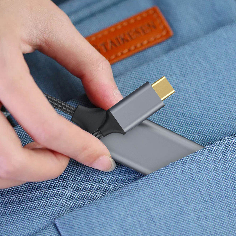 Zore QG05 8K 60 Hz Görüntü Kalitesi Type-C to HDMI Dönüştürücü 15cm