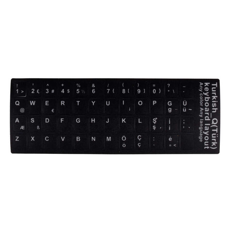 Zore Türkçe Karakter Klavye Tuş Koruyucu Sticker